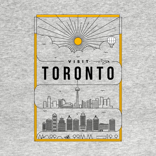 Toronto Minimal Lineal Poster by kursatunsal